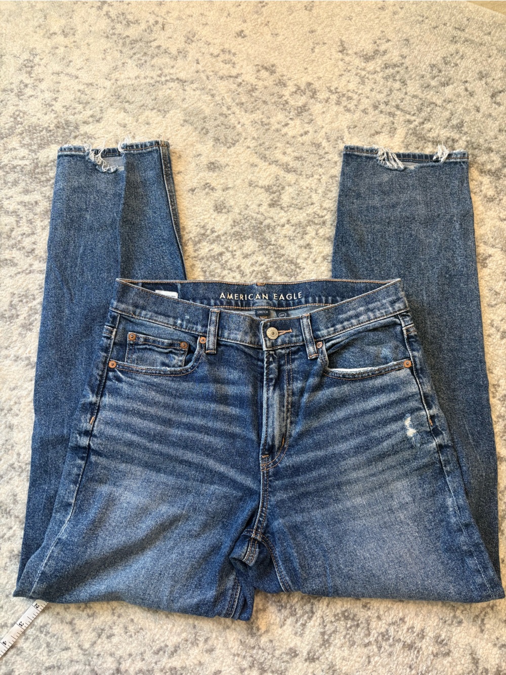 American Eagle Outfitters super high rise straight jeans